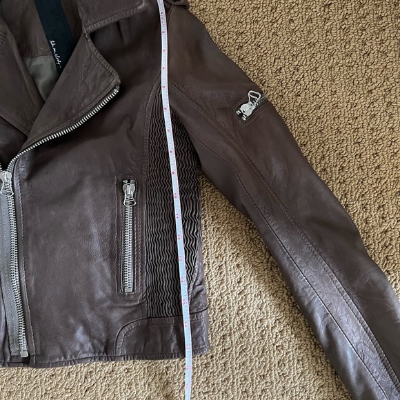 Joe’s Jeans Vintage Taupe Leather Moto Jacket XS - Picture 12 of 14